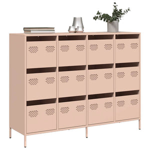 Credenza-Buffet-Armadio da cucina Rosa 135x39x103,5 cm in Acciaio Laminato a Freddo