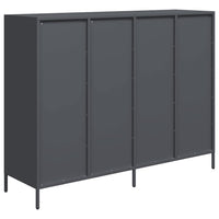 Credenza-Buffet-Armadio da cucina Antracite 135x39x103,5 cm in Acciaio Laminato a Freddo