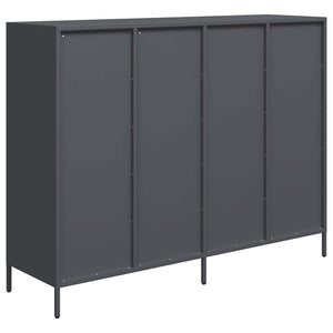 Credenza-Buffet-Armadio da cucina Antracite 135x39x103,5 cm in Acciaio Laminato a Freddo