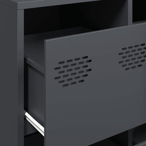 Credenza-Buffet-Armadio da cucina Antracite 135x39x103,5 cm in Acciaio Laminato a Freddo