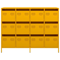 Credenza Giallo Senape 135x39x103,5 cm Acciaio Laminato Freddo 3307176