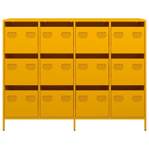 Credenza Giallo Senape 135x39x103,5 cm Acciaio Laminato Freddo 3307176