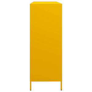 Credenza Giallo Senape 135x39x103,5 cm Acciaio Laminato Freddo 3307176