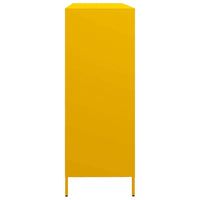 Credenza Giallo Senape 135x39x103,5 cm Acciaio Laminato Freddo 3307176