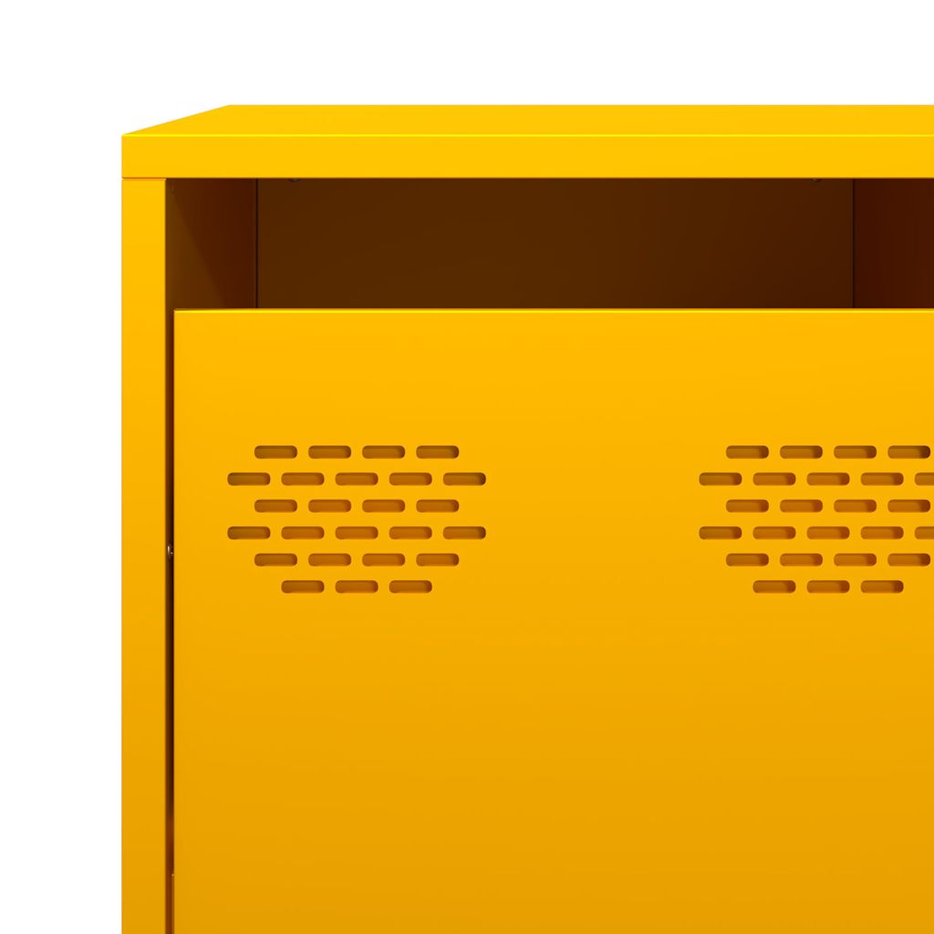 Credenza Giallo Senape 135x39x103,5 cm Acciaio Laminato Freddo 3307176