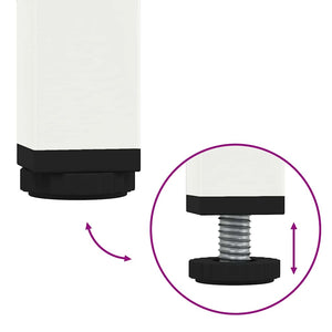 Credenza-Buffet-Armadio da cucina Bianca 135x39x103,5 cm in Acciaio Laminato a Freddo