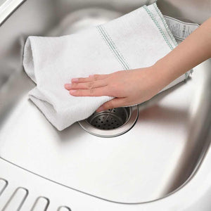 Panni per la Pulizia 5pz Righe Bianche e Verdi 50x60 cm