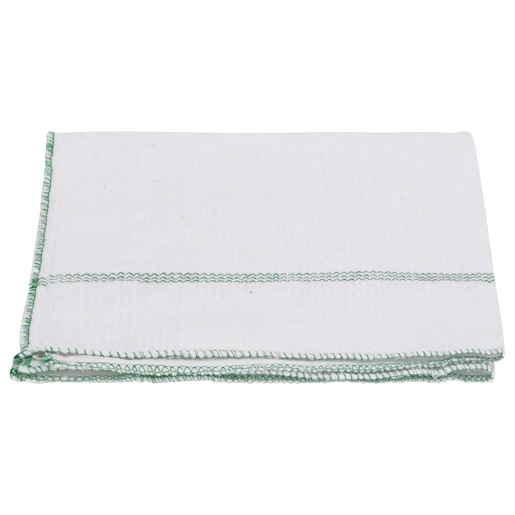 Panni per la Pulizia 5pz Righe Bianche e Verdi 50x60 cm