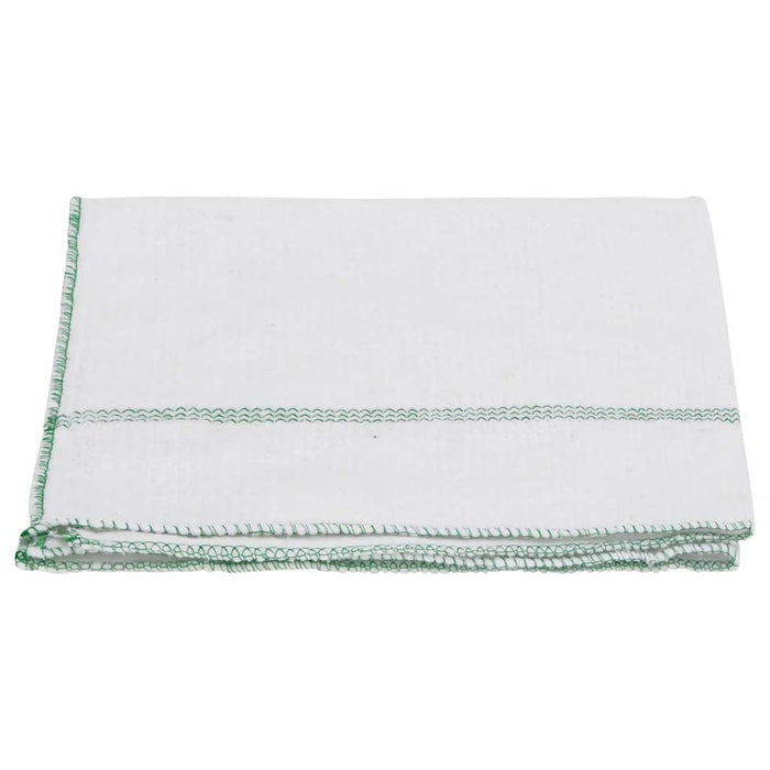 Panni per la Pulizia 10pz Righe Bianche e Verdi 50x60 cm