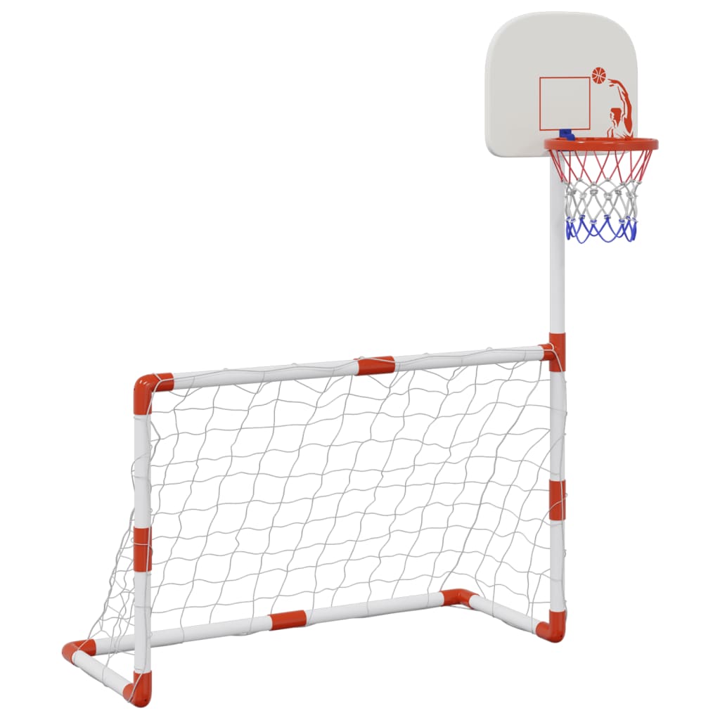 vidaXL Set da Calcio e Basket per Bambini con Palloni 98x50x70 cm