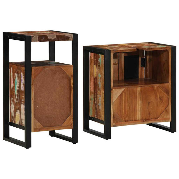 vidaXL Set di mobili per il bagno 2 pcs legno massello di riciclo