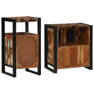 vidaXL Set di mobili per il bagno 2 pcs legno massello di riciclo