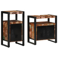 Set di mobili per il bagno 2 pcs legno massello di riciclo 3305603