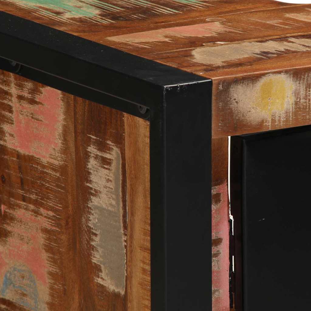 vidaXL Set di mobili per il bagno con porta legno massello di riciclo