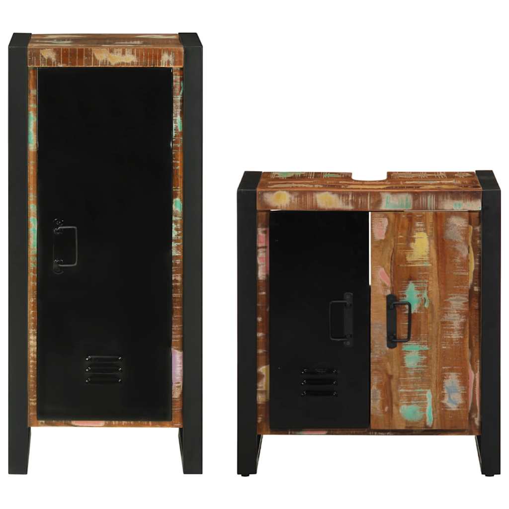 Set di mobili per il bagno 2 pcs legno massello di riciclo 3305605