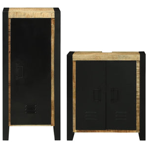 vidaXL Set di mobili per il bagno 2 pcs Legno di mango massello