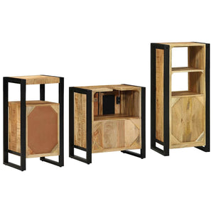 vidaXL Set di mobili per il bagno 3 pcs Legno di mango massello