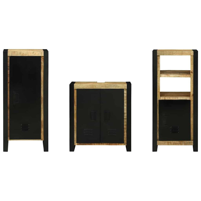 vidaXL Set di mobili per il bagno 3 pcs Legno di mango massello