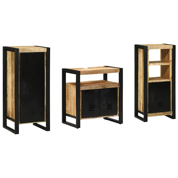vidaXL Set di mobili per il bagno 3 pcs Legno di mango massello