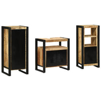 vidaXL Set di mobili per il bagno 3 pcs Legno di mango massello