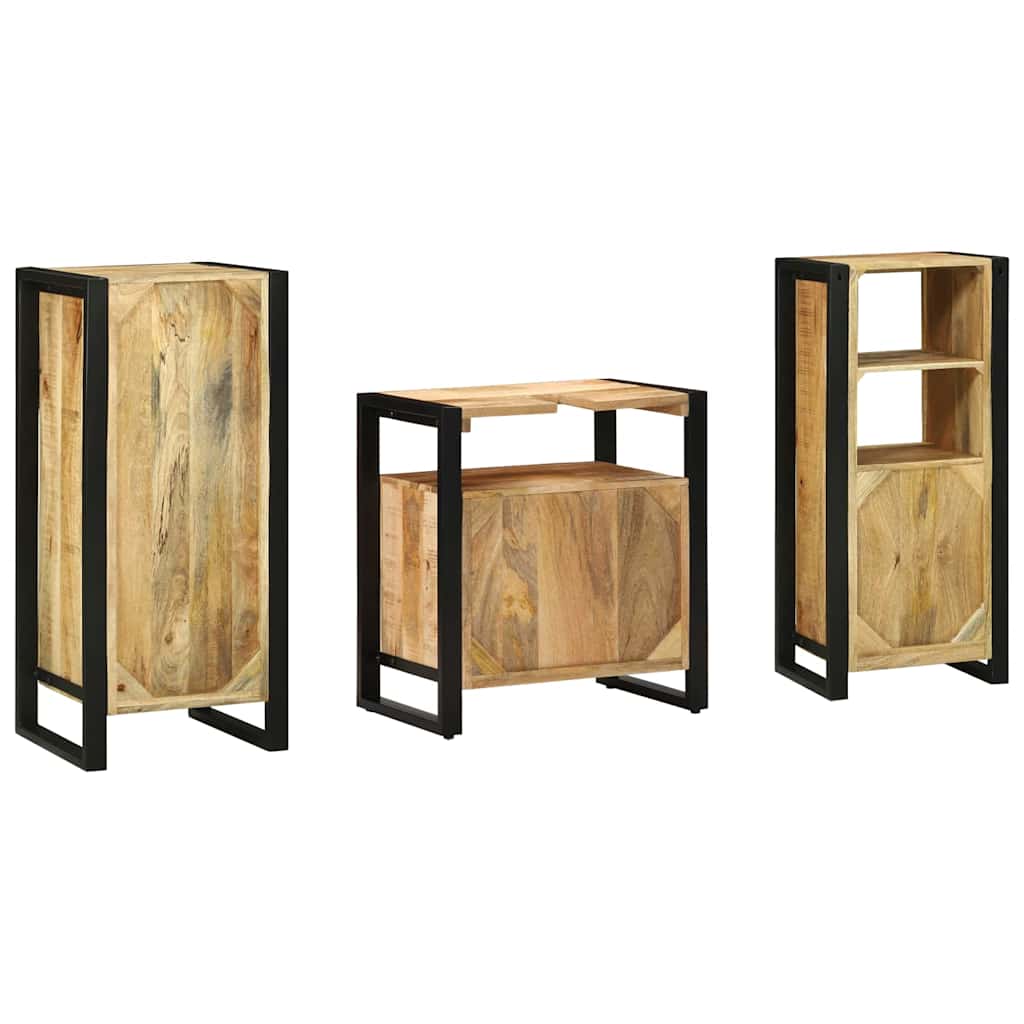 Set di mobili per il bagno 3 pcs Legno di mango massello 3305632