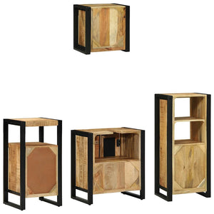 vidaXL Set di mobili per il bagno 4 pcs Legno di mango massello
