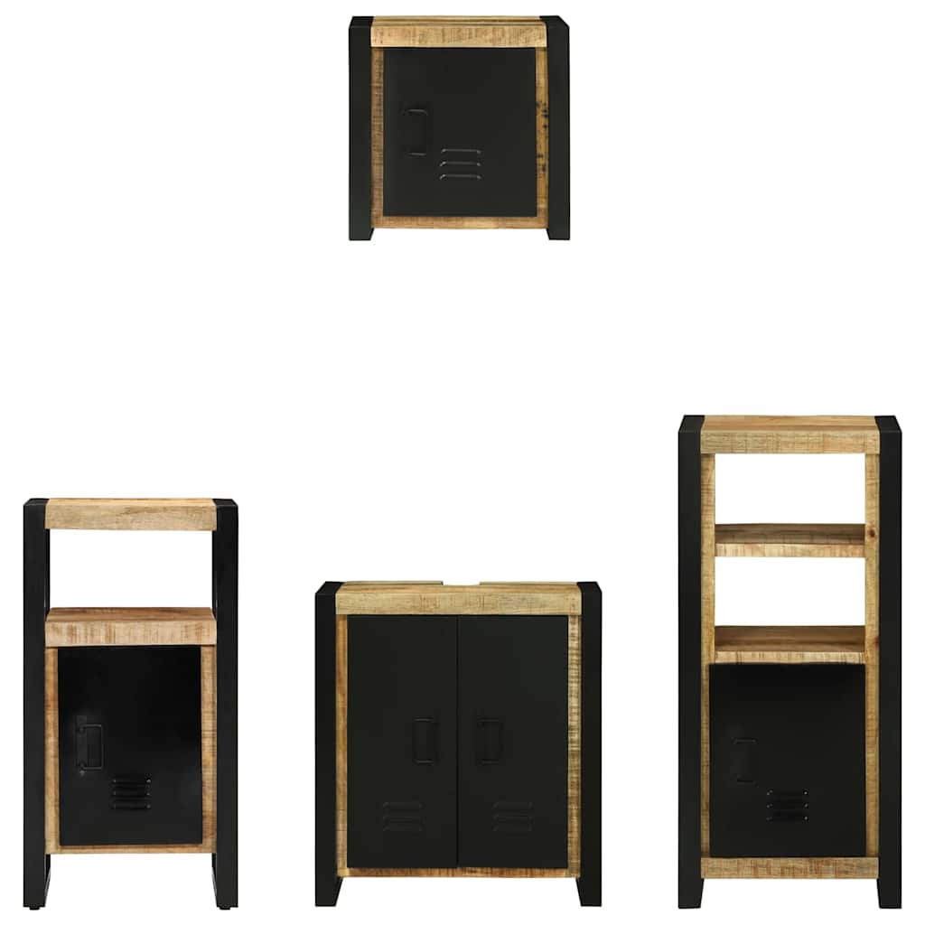 vidaXL Set di mobili per il bagno 4 pcs Legno di mango massello