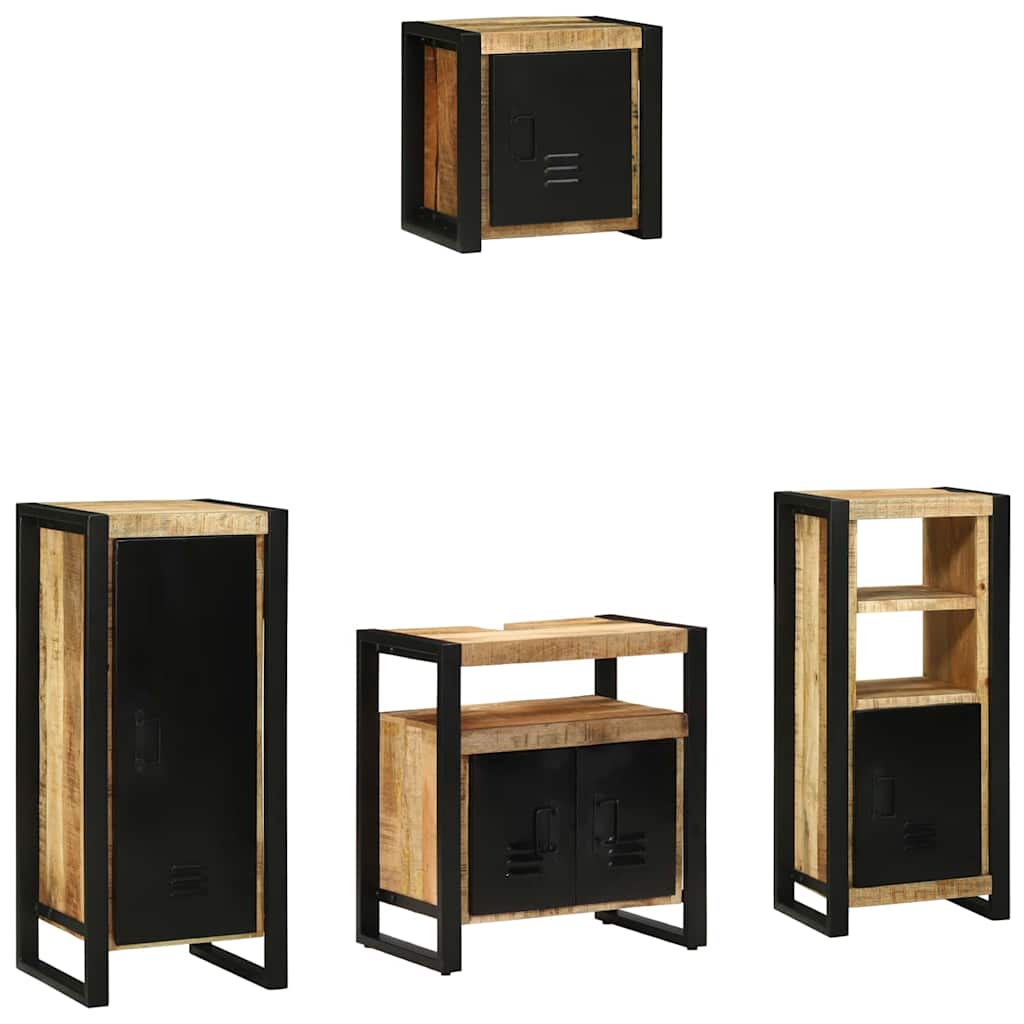 vidaXL Set di mobili per il bagno 4 pcs Legno di mango massello