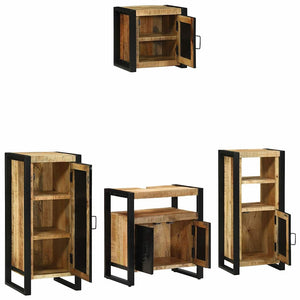 vidaXL Set di mobili per il bagno 4 pcs Legno di mango massello