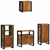vidaXL Set di mobili per il bagno 4 pcs Legno massello riciclato