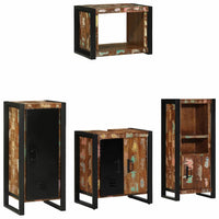 vidaXL Set di mobili per il bagno 4 pcs Legno massello riciclato