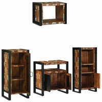 vidaXL Set di mobili per il bagno 4 pcs Legno massello riciclato