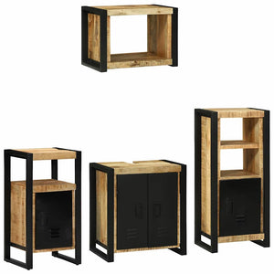 vidaXL Set di mobili per il bagno 4 pcs Legno di mango massello