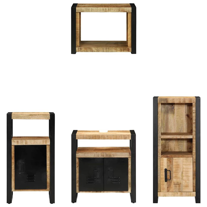 vidaXL Set di mobili per il bagno 4 pcs Legno di mango massello