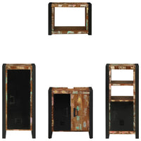 vidaXL Set di mobili per il bagno 4 pcs Legno massello riciclato