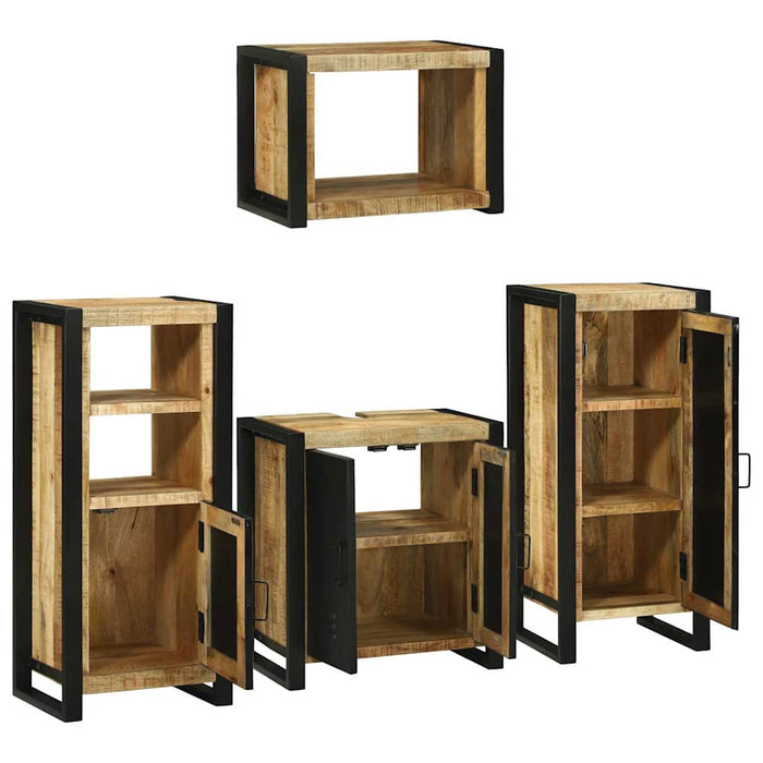 vidaXL Set di mobili per il bagno 4 pcs Legno di mango massello