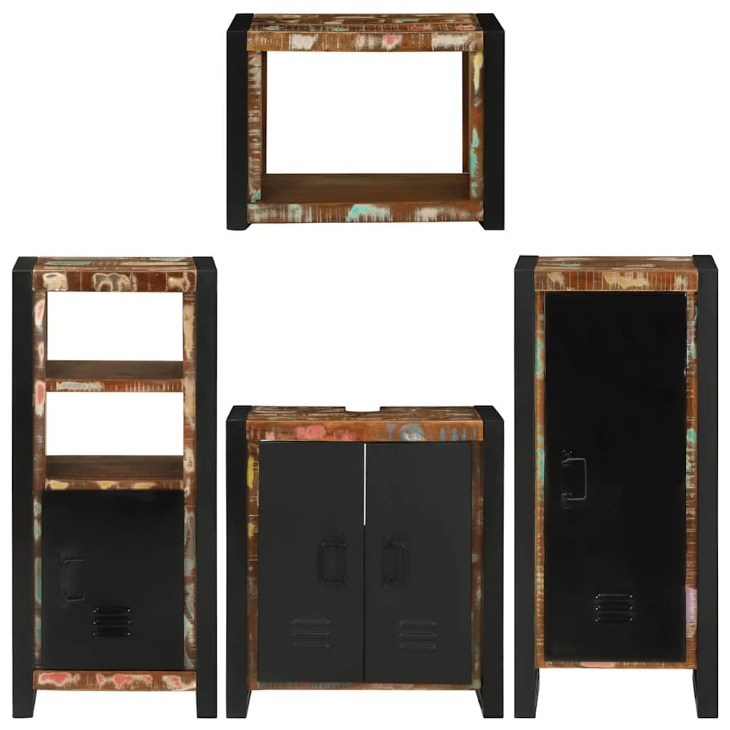 Set di mobili per il bagno 4 pcs Legno massello riciclato 3305679