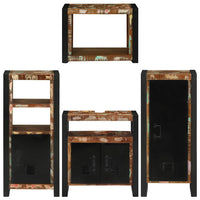 vidaXL Set di mobili per il bagno 4 pcs Legno massello riciclato