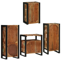 vidaXL Set di mobili per il bagno 4 pcs Legno massello riciclato