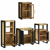 vidaXL Set di mobili per il bagno 4 pcs Legno di mango massello