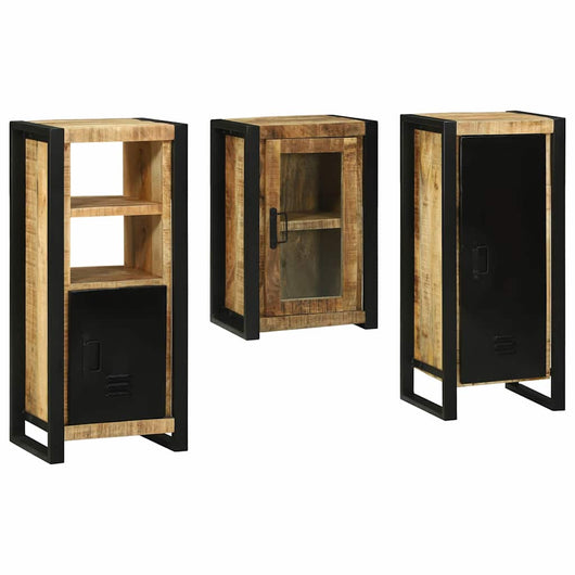 vidaXL Set di mobili per il bagno 3 pcs Legno di mango massello