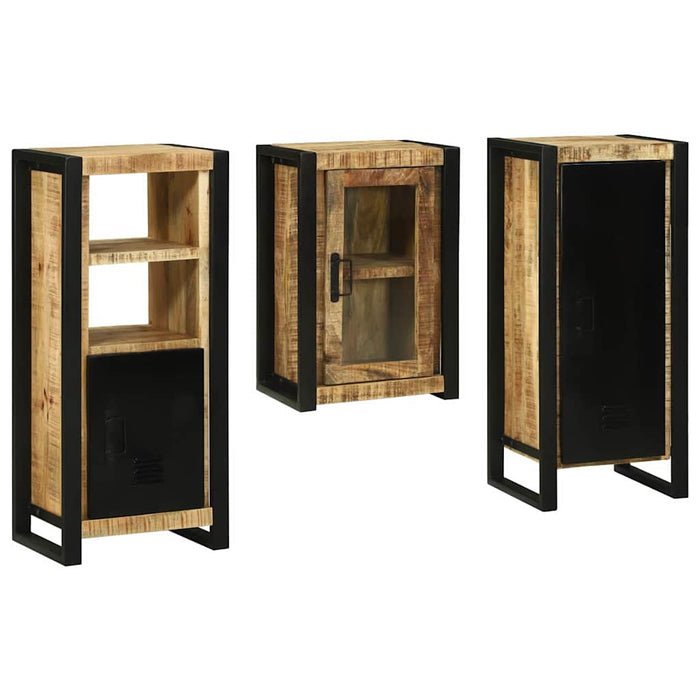 vidaXL Set di mobili per il bagno 3 pcs Legno di mango massello