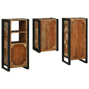 vidaXL Set di mobili per il bagno 3 pcs Legno massello riciclato