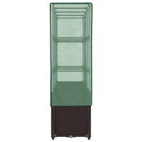 Fioriera rialzata per aiuola fioriera per terrazza giardino rialzato con copertura effetto rattan 160 x 40 x 153 cm Marrone 02_0038766