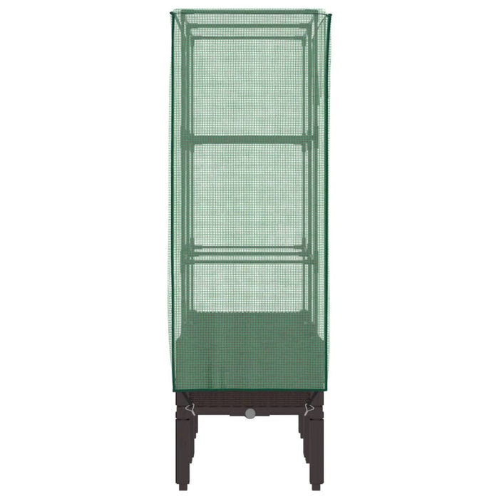 Letto Rialzato con Copertura Serra Effetto Rattan 80x40x140 cm 4015805