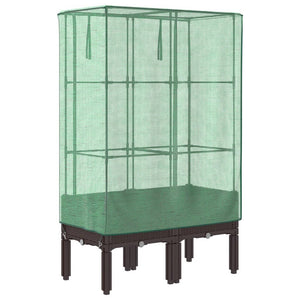 vidaXL Letto Rialzato con Copertura Serra Effetto Rattan 80x40x140 cm