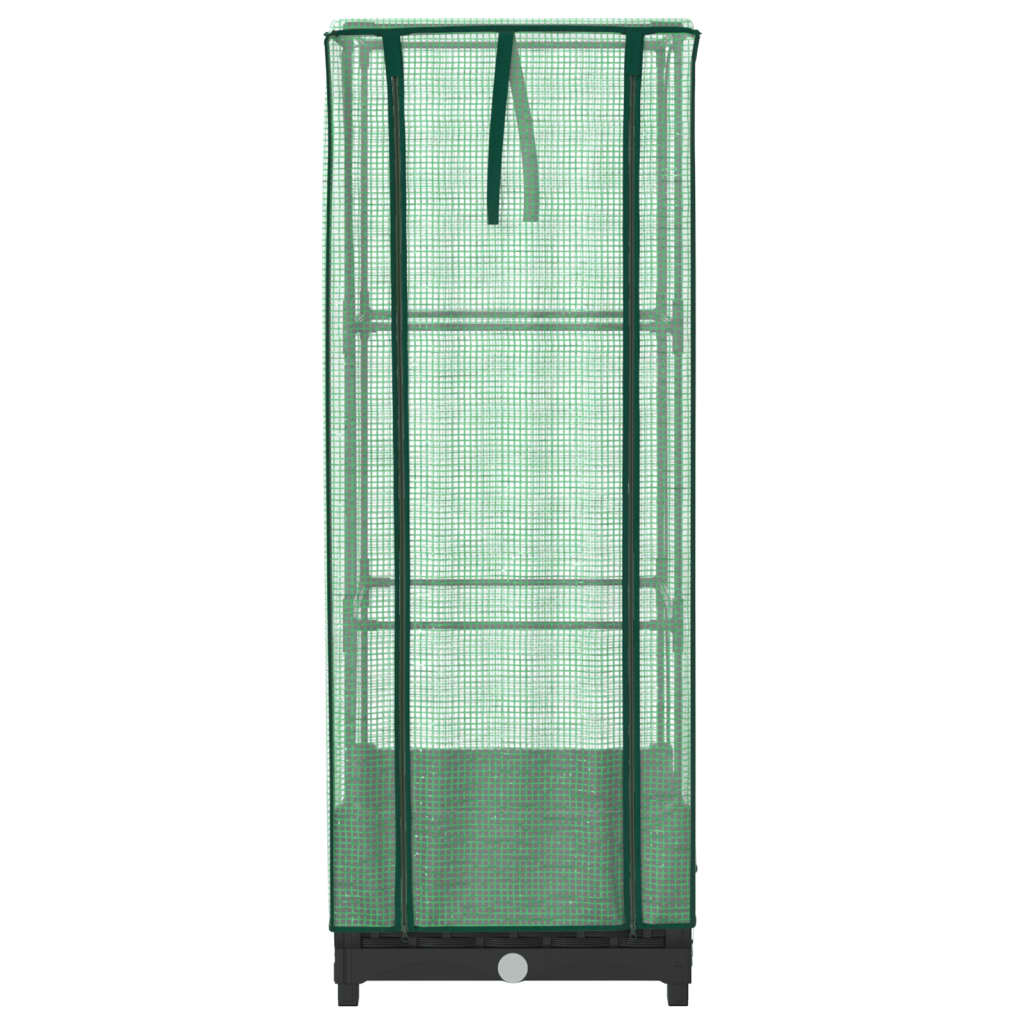 Letto Rialzato con Copertura Serra Effetto Rattan 40x40x123 cm