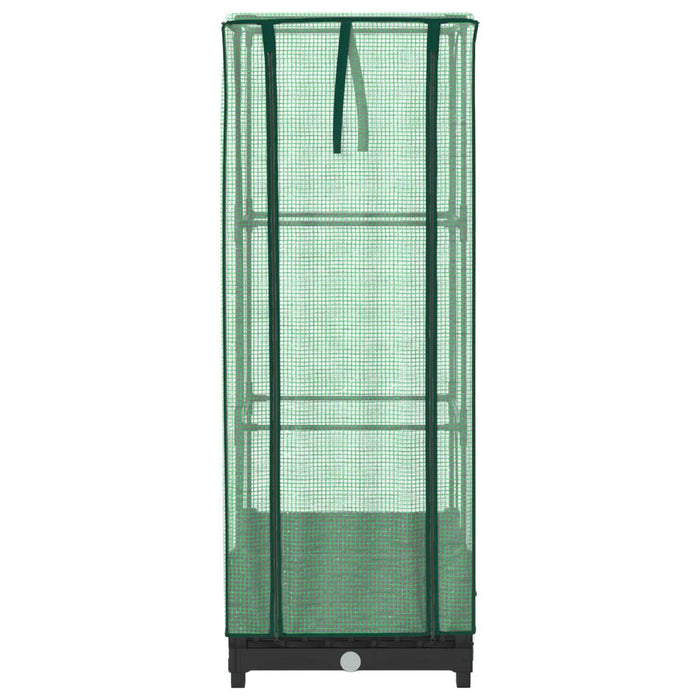 Letto Rialzato con Copertura Serra Effetto Rattan 40x40x123 cm