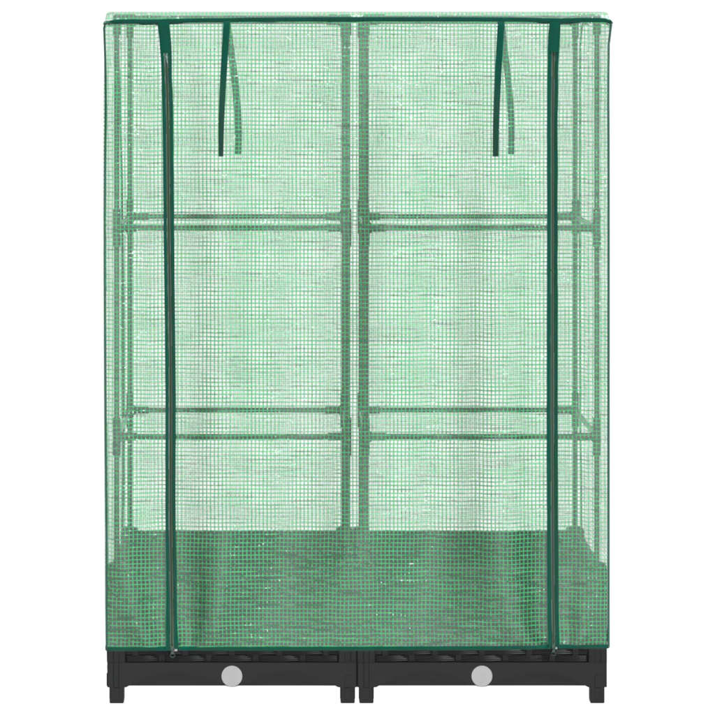 Letto Rialzato con Copertura Serra Effetto Rattan 80x40x123 cm 4015810