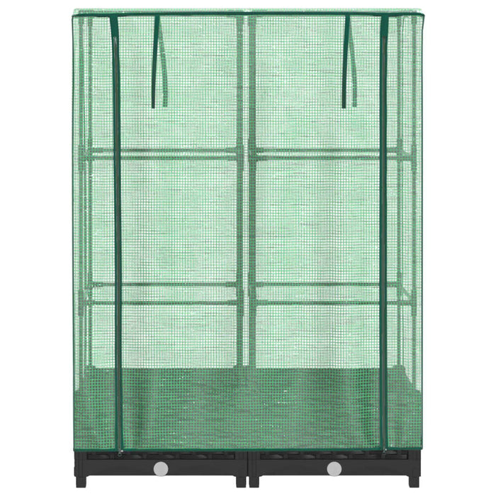 Letto Rialzato con Copertura Serra Effetto Rattan 80x40x123 cm 4015810